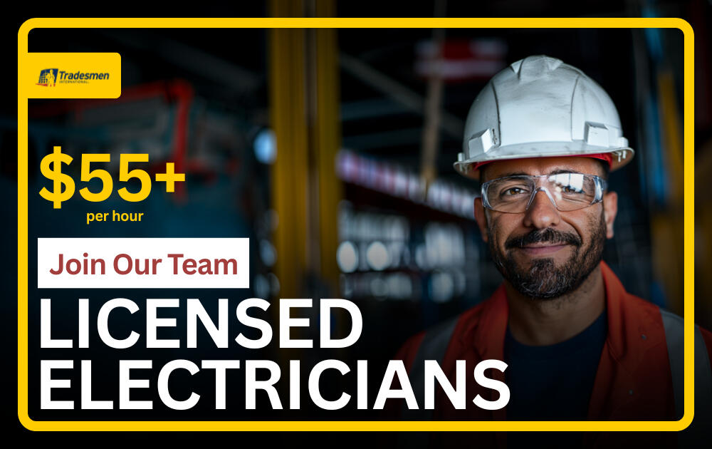 Tradesmen is hiring Licensed Electricians!